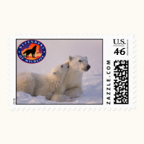 Polar Bear Mom and Cub stamps