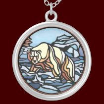 Polar Bear Necklace Wildlife Art Bear Necklace