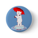 Polar Bear needs an Umbrella Doodle Art Button by oodlesdoodles Polar Bear needs an Umbrella Doodle Art Button
