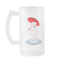 Polar Bear needs an Umbrella Doodle Art Mug mugs