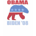 Polar Bear Obama Biden '08 Kids Ringer Shirt by SideSplitters Polar Bear Obama Biden '08 Kids Ringer Shirt