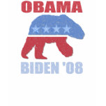 Polar Bear Obama Biden '08 Kids Ringer Shirt