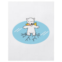 polar bear on cracked ice personalized flyer