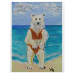 Polar Bear on Vacation Custom Letterhead