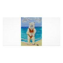Polar Bear on Vacation photo cards