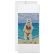 Polar Bear on Vacation rack cards