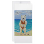 Polar Bear on Vacation Customized Rack Card