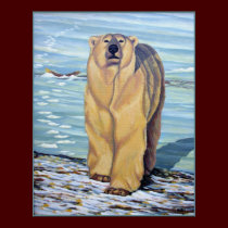 Polar Bear Painting Art Print Wildlife Home Decor posters
