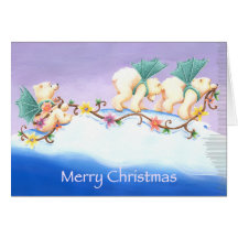 Polar Bear Parade Greeting Cards