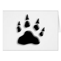 Polar Bear Paw Print Cards