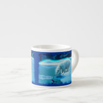 Polar Bear, Penguin & Aurora Espresso Mug