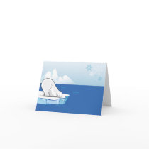 Polar Bear Playing Card