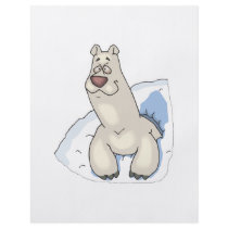 polar bear poking out of snow custom flyer