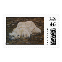 Polar Bear Postage Stamp by Critterpainter Polar Bear Postage Stamp