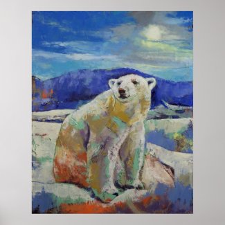 Polar Bear Print print