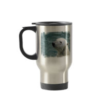 Polar Bear Profile Stainless Travel Mug