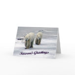 Polar Bear Season's Greetings Card