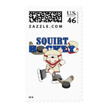 Polar  Bear Squirt Hockey Tshirts and Gifts Stamps