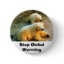 Polar Bear Stop Global Warming Button Pin Polar Bear Stop Global Warming Button Pin