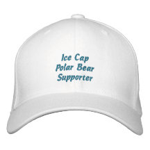 Polar Bear Supporter Fun Embroidered Ice Cap Baseball Cap