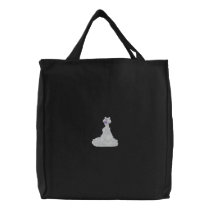 Polar Bear Testing Water embroidered bags by ZazzleEmbroidery Polar Bear Testing Water embroidered bags