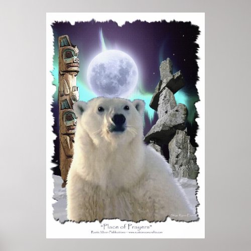 Polar Bear Wildlife Eco Art Poster print