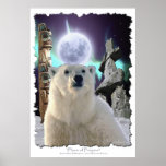 Polar Bear Wildlife Eco Art Poster posters