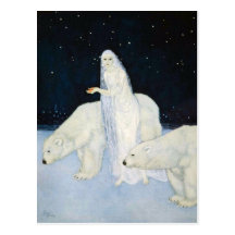 Polar Bear Winter Magic Postcards = Edmund Dulac