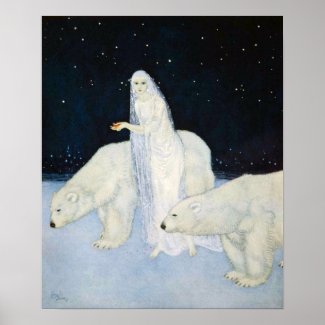 Polar Bear Winter Magic Poster Print Edmund Dulac