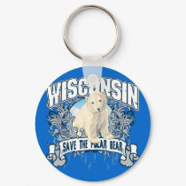 Polar Bear Wisconsin keychains