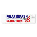 Polar Bears 4 Obama Biden 2008 bumper stickers by worldsfair Polar Bears 4 Obama Biden 2008 bumper stickers