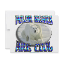POLAR BEARS ARE COOL_APLHA invitations by cabinfeverdavid POLAR BEARS ARE COOL_APLHA invitations
