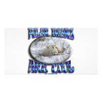 POLAR BEARS ARE COOL_MAMA WITH BABIES PHOTO GREETING CARD