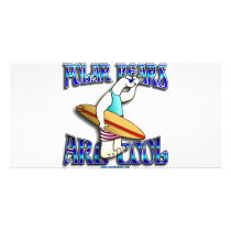 POLAR BEARS ARE COOL _ SURFER BEAR PHOTO CARD