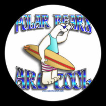 POLAR BEARS ARE COOL _ SURFER BEAR stickers
