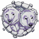 Polar Bears embroidered shirts by Embroidery4U Polar Bears embroidered shirts