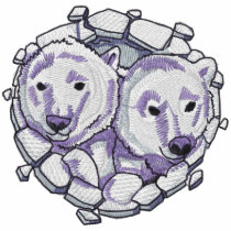 Polar Bears embroidered shirts by Embroidery4U Polar Bears embroidered shirts