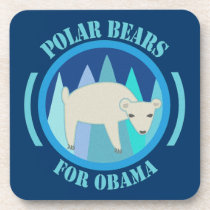 Polar Bears for Obama 2012 Cork Coaster