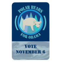 Polar Bears for Obama 2012 Flexi Magnet