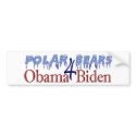 Polar Bears for Obama Biden 2008 bumper stickers