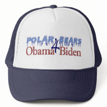 Polar Bears for Obama Biden 2008 hats