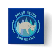 Polar Bears for Obama Buttons