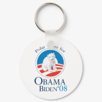 Polar Bears for Obama Keychain