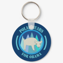 Polar Bears for Obama Keychains by wingedturtle Polar Bears for Obama Keychains