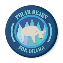 Polar Bears for Obama Magnets