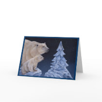 Polar Bears Holiday Card by Laura_Regan_Artist Polar Bears Holiday Card