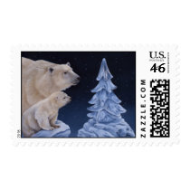 Polar Bears Holiday Stamp