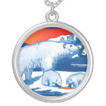 Polar Bears in Blue and Red Custom Jewelry