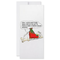 POLAR BEARS LIKE SANTA rack cards