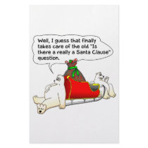 POLAR BEARS LIKE SANTA STATIONERY DESIGN